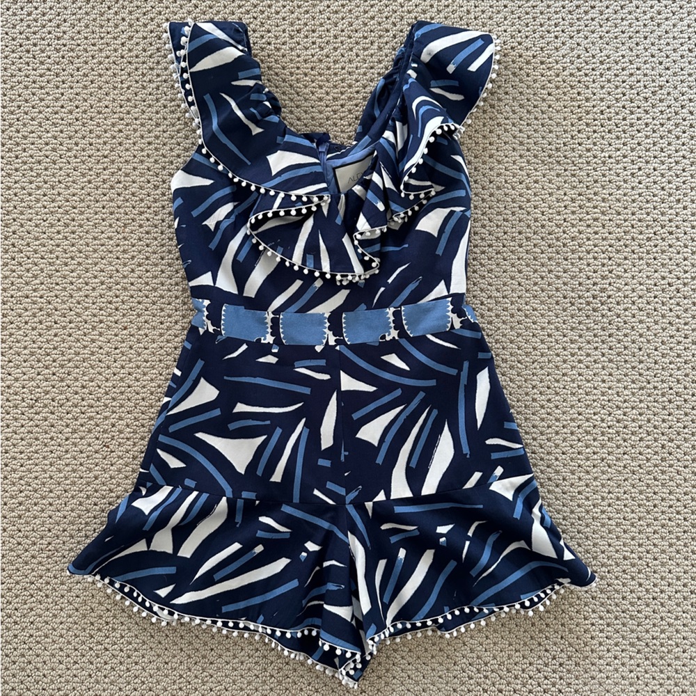 Alexie Blue floral Romper